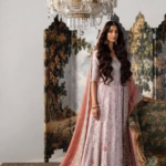Elegant Blush Pink Embroidered Lehenga