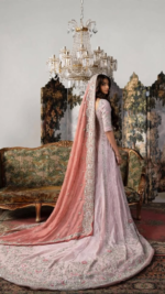 Elegant Blush Pink Embroidered Lehenga - Image 3