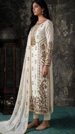 vory Gold Embroidered Formal Ensemble - Image 3